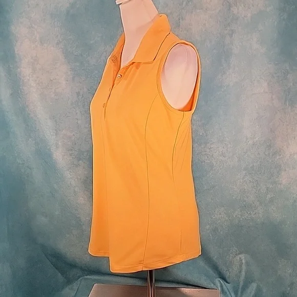 "Greg Norman Play Dry Golf Sleeveless Polo w/ Paneled Sides - Picture 2 of 7